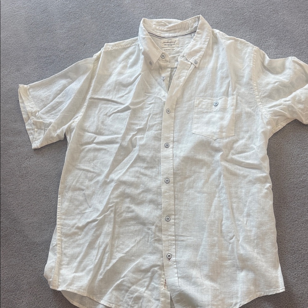 Men's Classic White Button-Down Shirt